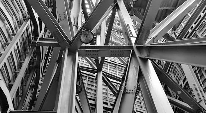 steel girders on building exterior